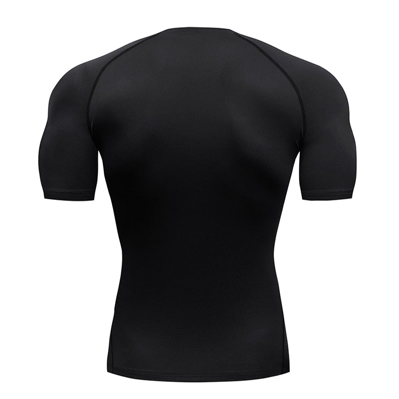 T-shirt uni de compression pour homme