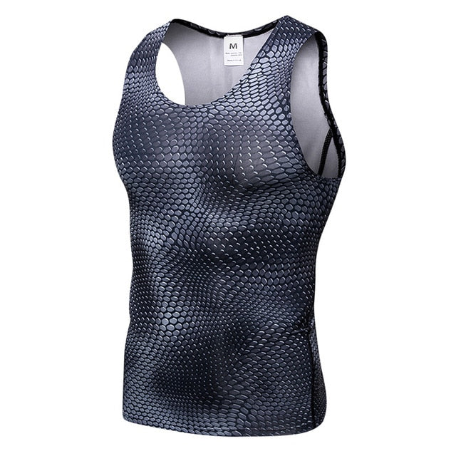 T-shirt de compression sans manches pour hommes