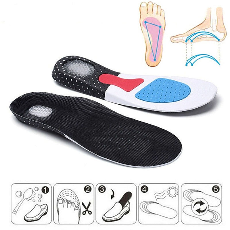 Semelles anti-douleur orthopédiques en mesh et silicone