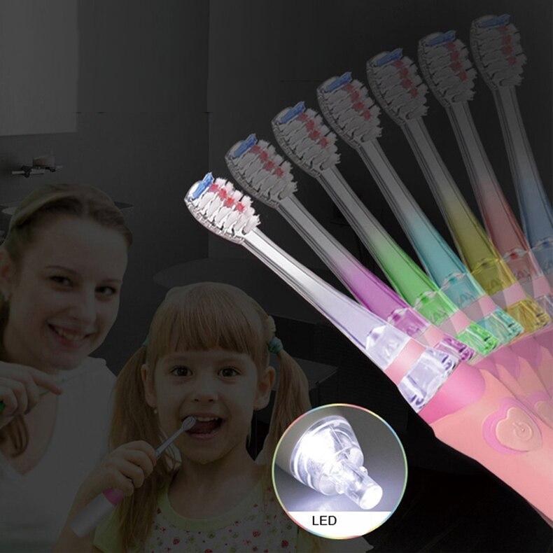 Brosse a dent électrique pour enfant avec lampe LED colorée