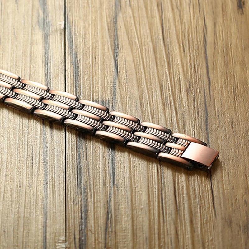 Bracelet de thérapie magnétique en cuivre pour homme