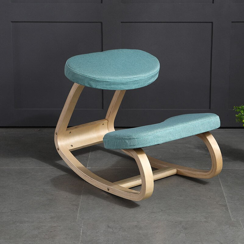 Chaise ergonomique à genoux design en bois