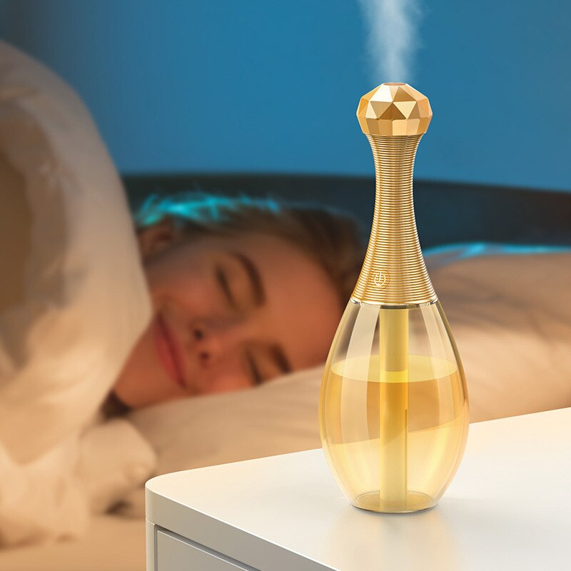 Humidificateur d'air ultrasonique forme bouteille de parfum