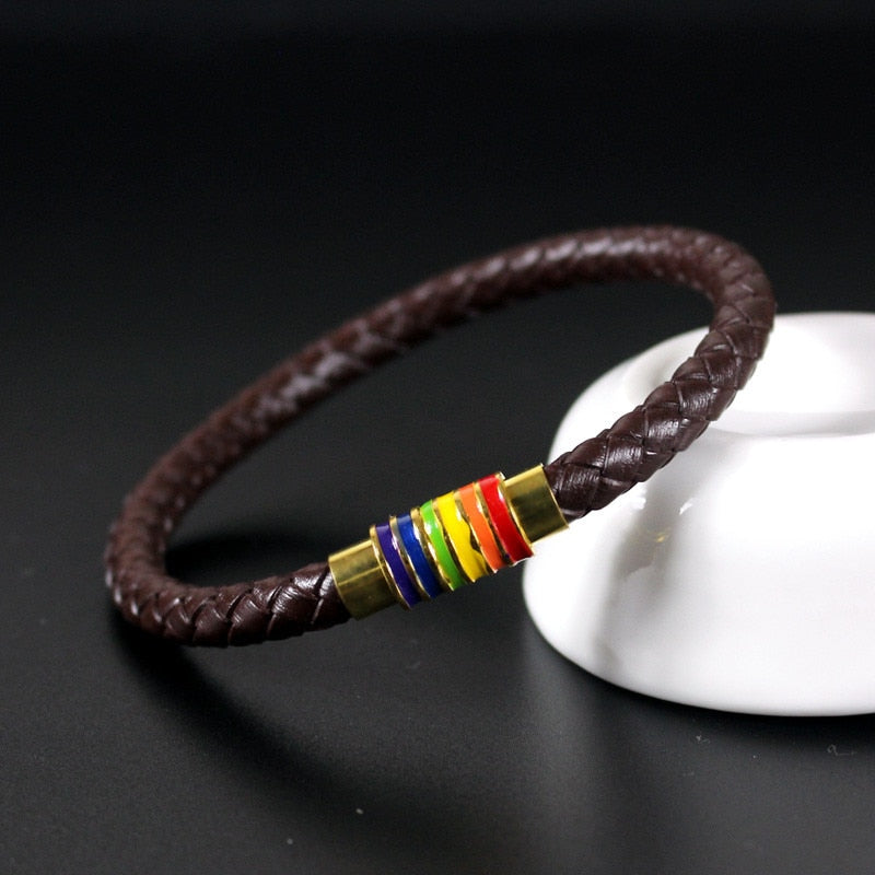 Bracelet anti-douleur en cuir véritable