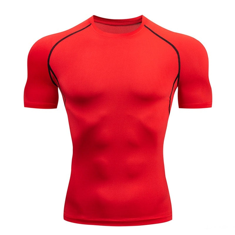 T-shirt uni de compression pour homme