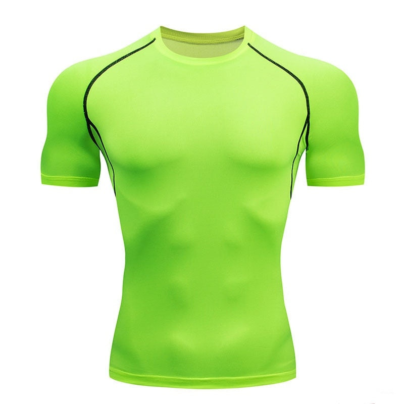 T-shirt uni de compression pour homme