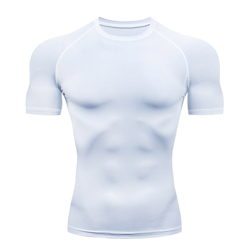 T-shirt uni de compression pour homme