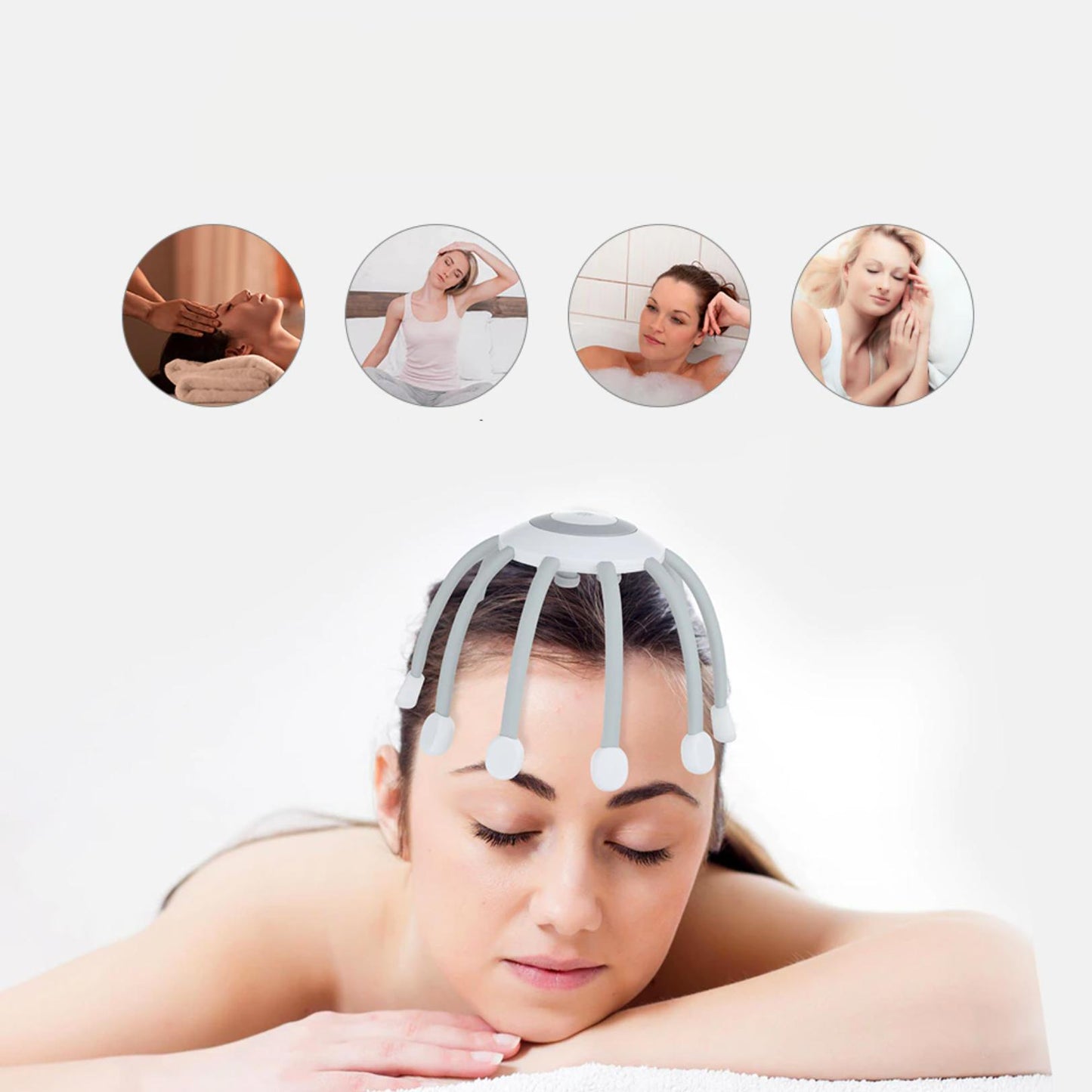 Appareil massage tête 4 Modes de Vibration