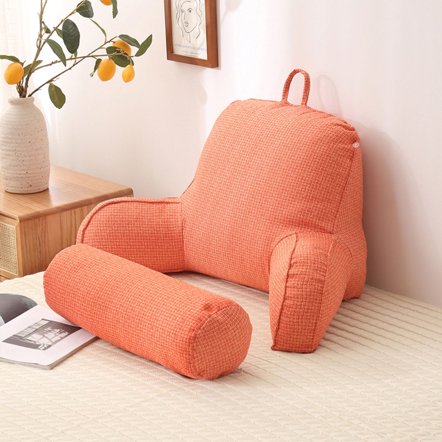 Coussin de dos avec repose-tête détachable