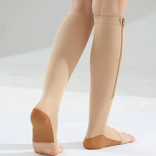 Chaussettes de compression à fermeture éclair