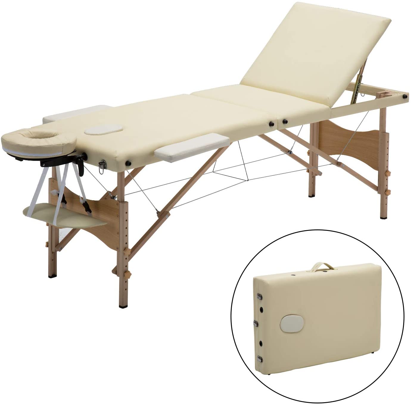 Table de massage pliante en bois